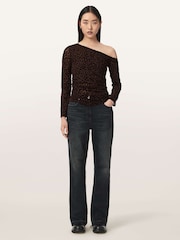 AllSaints Brown Mimi Top - Image 3 of 7