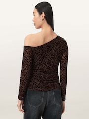 AllSaints Brown Mimi Top - Image 5 of 7