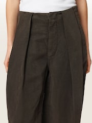 Коричневый - Льняные брюки Allsaints Phi - Изображение 3 6