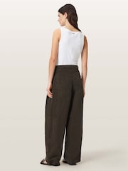 Коричневый - Льняные брюки Allsaints Phi - Изображение 5 6