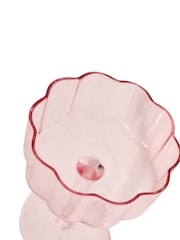 Widdop Set of 2 Pink Scalloped Martini Glass - Image 3 of 3