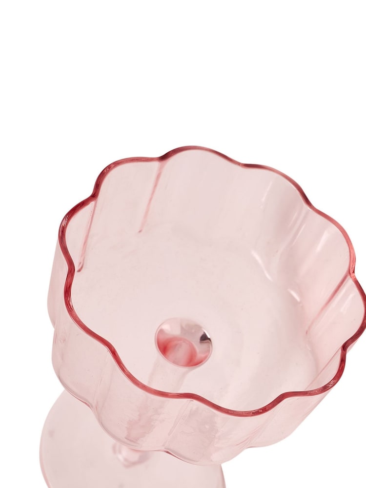 Widdop Set of 2 Pink Scalloped Martini Glass - Image 3 of 3