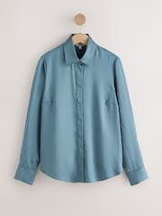 Dusky Blue N. Premium Tencel Soft Long Sleeve Shirt - Image 1 of 3