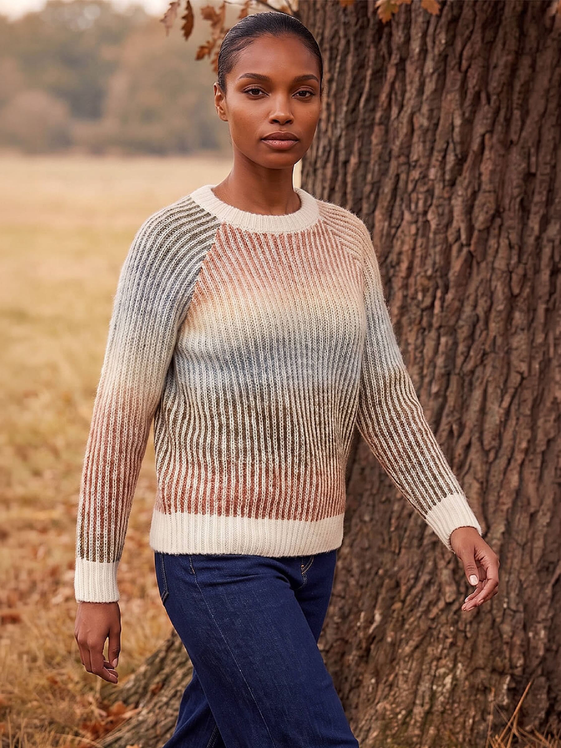 Roman Women's Multi Petite Space Dye Jumper Size 12 - Image 5