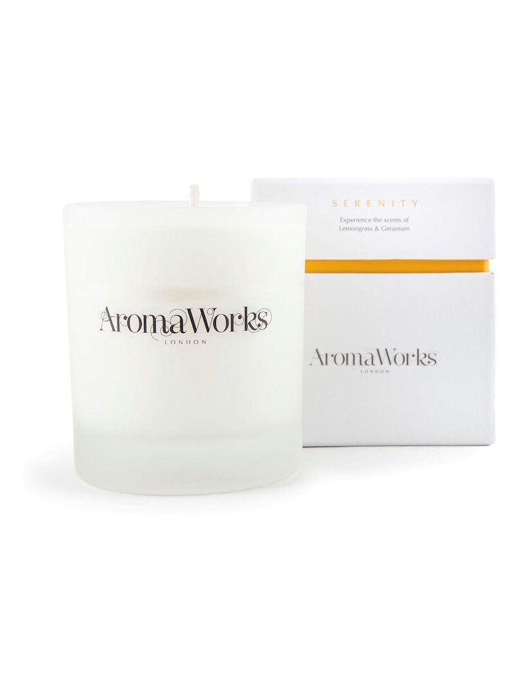 AromaWorks Clear Serenity Medium 30cl Scented Candle - Image 1 of 2