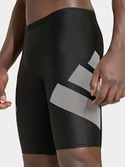 adidas Black Big Bars Swim Jammers Shorts - Image 4 of 6