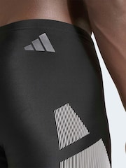 adidas Black Big Bars Swim Jammers Shorts - Image 5 of 6