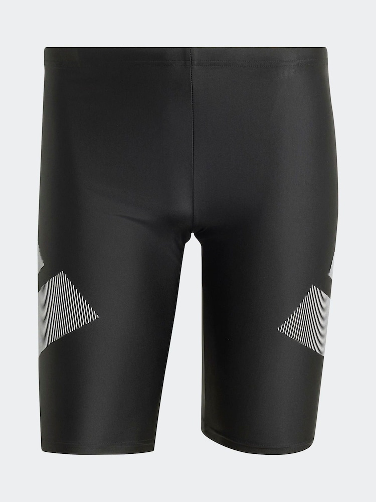 adidas Black Big Bars Swim Jammers Shorts - Image 6 of 6
