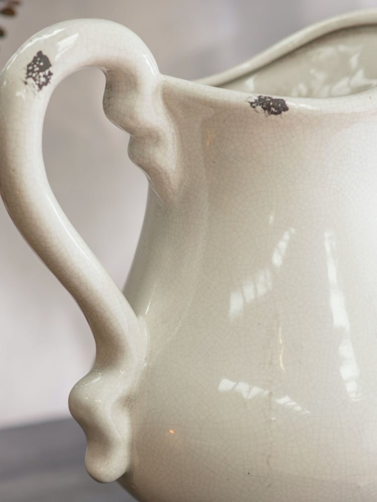 One.World White Stanford Small Ceramic Jug - Image 2 of 2 One.World White Stanford Small Ceramic Jug - Image 2 of 2