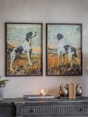 One.World Set of 2 Multicolour Moreton Pointer Dog Framed Prints - Image 1 of 2