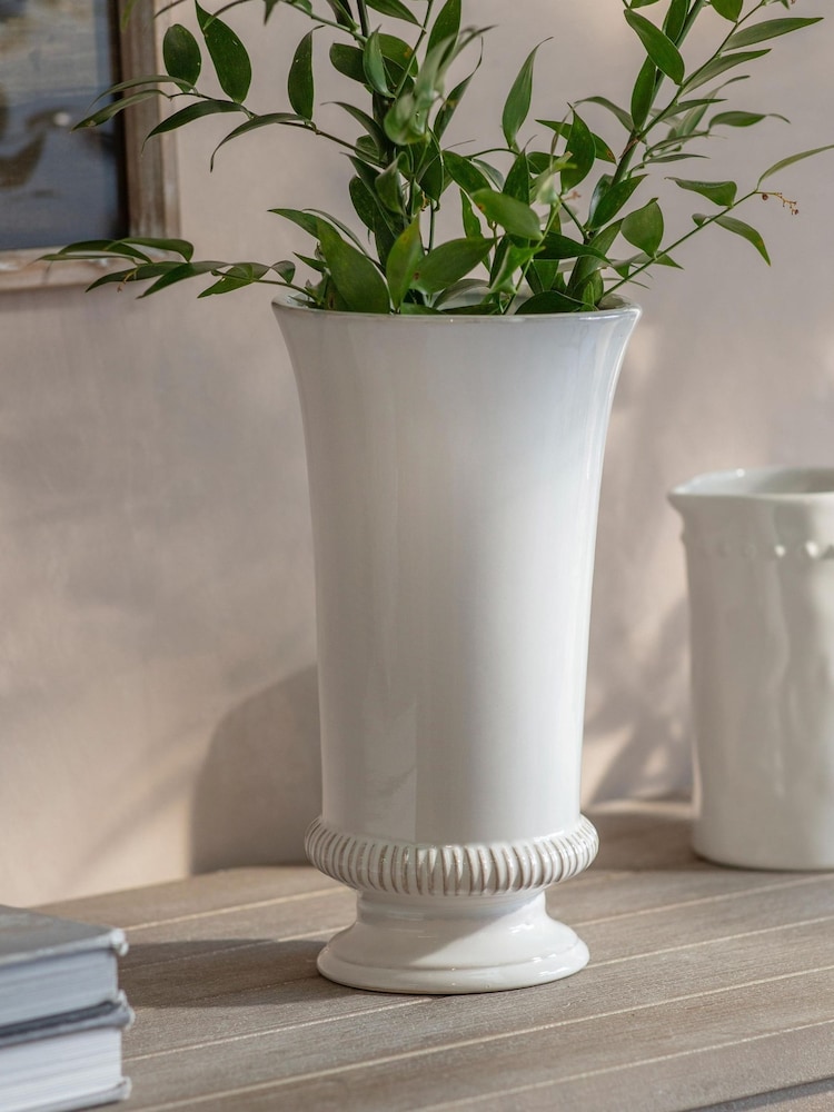 One.World White Hinton Vase - Image 1 of 2 One.World White Hinton Vase - Image 1 of 2
