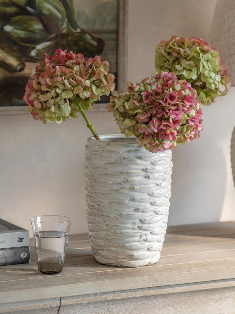 One.World White Kersey Shoal Vase - Image 1 of 2 One.World White Kersey Shoal Vase - Image 1 of 2
