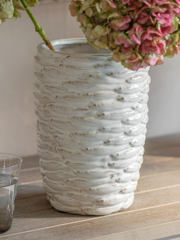 One.World White Kersey Shoal Vase - Image 2 of 2 One.World White Kersey Shoal Vase - Image 2 of 2