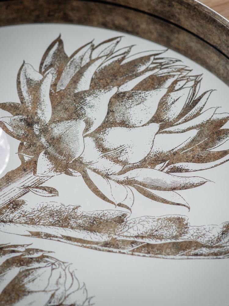 One.World Bronze Waltham Round Mirrored Artichoke Tray - Image 2 of 2 One.World Bronze Waltham Round Mirrored Artichoke Tray - Image 2 of 2