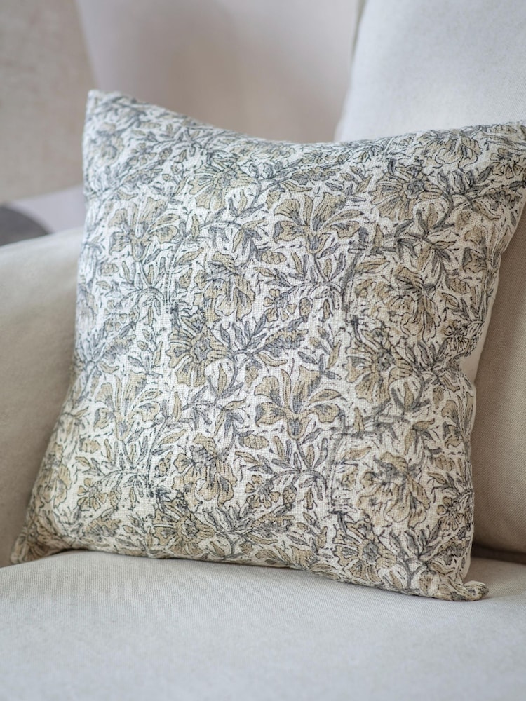 One.World Olive Clarendon Botanical Olive 45cm Cushion - Image 1 of 2