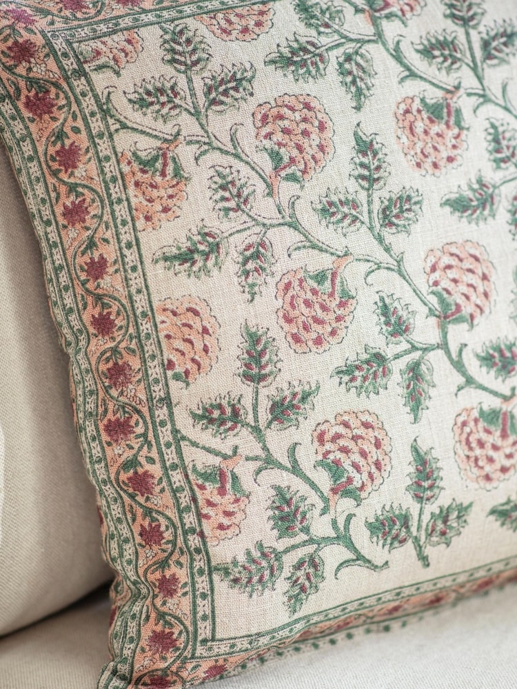 One.World Multicolour Clarence Woodland 45cm Cushion - Image 2 of 2 One.World Multicolour Clarence Woodland 45cm Cushion - Image 2 of 2