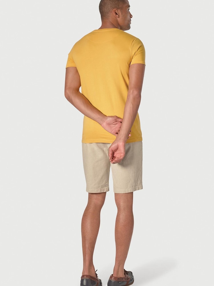 Brook Taverner Yellow Pure Cotton Jersey T-Shirt - Image 3 of 3 Brook Taverner Yellow Pure Cotton Jersey T-Shirt - Image 3 of 3