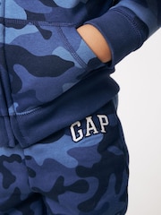 Gap Blue Camo Logo Pull On Fleece-Lined Joggers (Newborn-5yrs) - Image 4 of 5