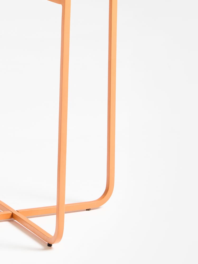 Oliver Bonas Orange and Gold Iggy Storage Side Table - Image 4 of 4