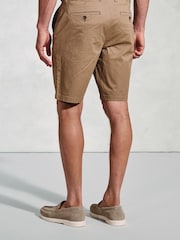 Brook Taverner Brown Stretch Cotton Chino Shorts - Image 2 of 3