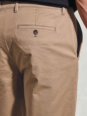 Brook Taverner Brown Stretch Cotton Chino Shorts - Image 3 of 3