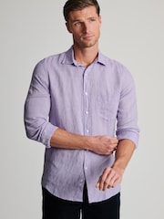 Brook Taverner Blue Pure Linen Shirt - Image 1 of 5