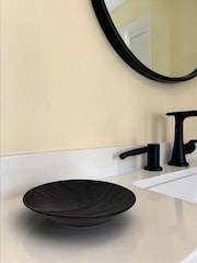 Showerdrape 4 Piece Black Ripple Textured Bathroom Accessory Set - Image 5 of 5