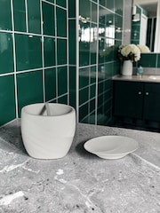 Showerdrape White Ripple Textured 2 Piece Bathroom Accessory Set - Image 1 of 5