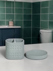 Showerdrape Sage Green Maison Shimmer 2 Piece Bathroom Accessory Set - Image 1 of 5