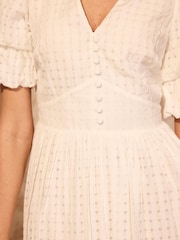 Mint Velvet White Checked Midi Dress - Image 5 of 8
