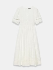 Mint Velvet White Checked Midi Dress - Image 7 of 8