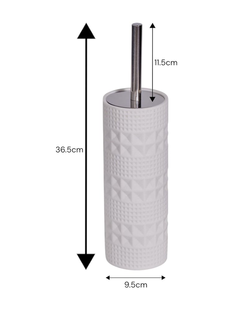 Showerdrape White Maison Shimmer Toilet Brush - Image 2 of 3