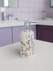 Showerdrape White Meadow Wild Flowers 3 Piece Bathroom Accessory Set - Image 2 of 6