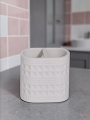 Showerdrape White Maison Shimmer 3 Piece Bathroom Accessory Set - Image 3 of 6