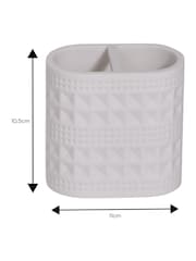 Showerdrape White Maison Shimmer 3 Piece Bathroom Accessory Set - Image 6 of 6
