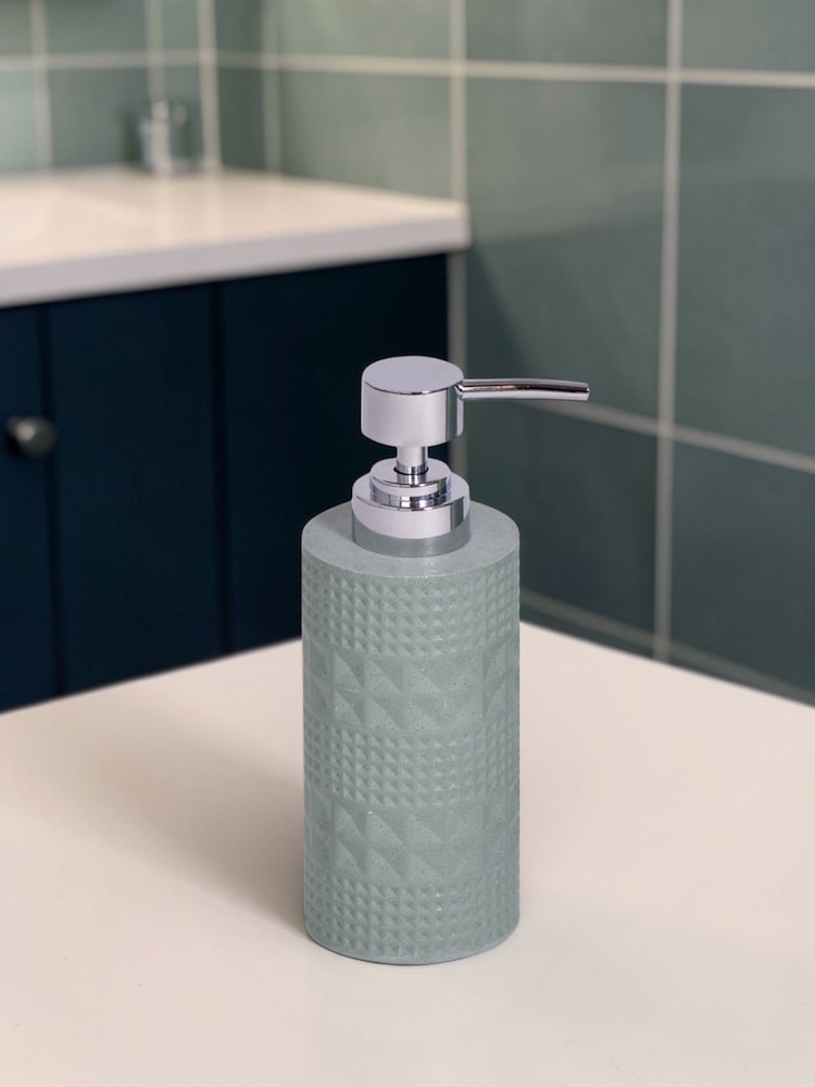 Showerdrape Sage Green Maison Shimmer 3 Piece Bathroom Accessory Set - Image 2 of 6 Showerdrape Sage Green Maison Shimmer 3 Piece Bathroom Accessory Set - Image 2 of 6