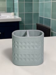 Showerdrape Sage Green Maison Shimmer 3 Piece Bathroom Accessory Set - Image 3 of 6