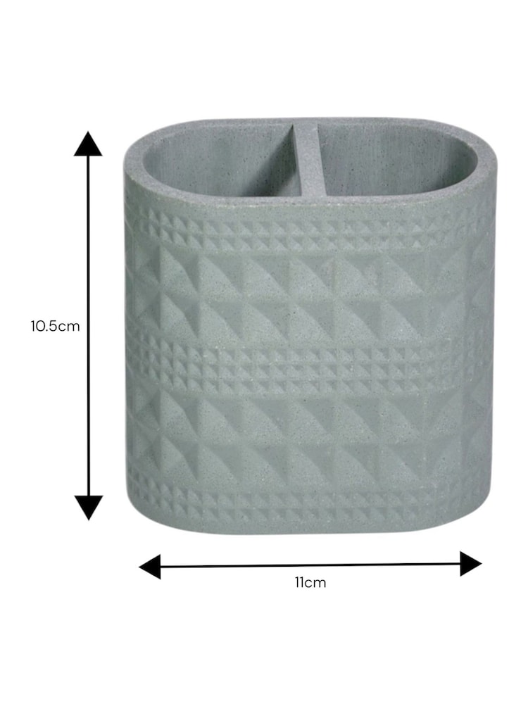 Showerdrape Sage Green Maison Shimmer 3 Piece Bathroom Accessory Set - Image 6 of 6 Showerdrape Sage Green Maison Shimmer 3 Piece Bathroom Accessory Set - Image 6 of 6