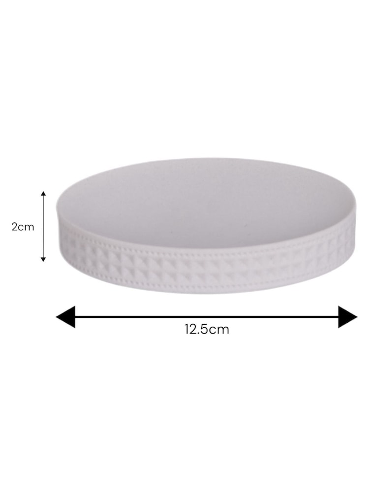 Showerdrape White Maison Shimmer 2 Piece Bathroom Accessory Set - Image 5 of 5