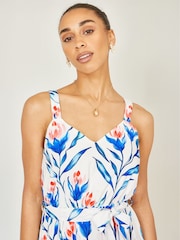 Yumi Cream Floral Print Maxi Sun Dress - Image 5 of 5