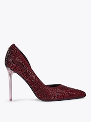 Carvela Red Positano Half D Orsay Court Shoes - Image 2 of 5