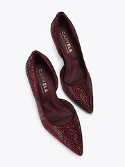 Carvela Red Positano Half D Orsay Court Shoes - Image 3 of 5