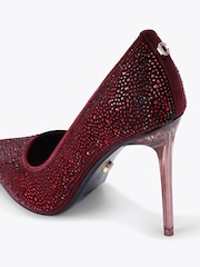 Carvela Red Positano Half D Orsay Court Shoes - Image 4 of 5