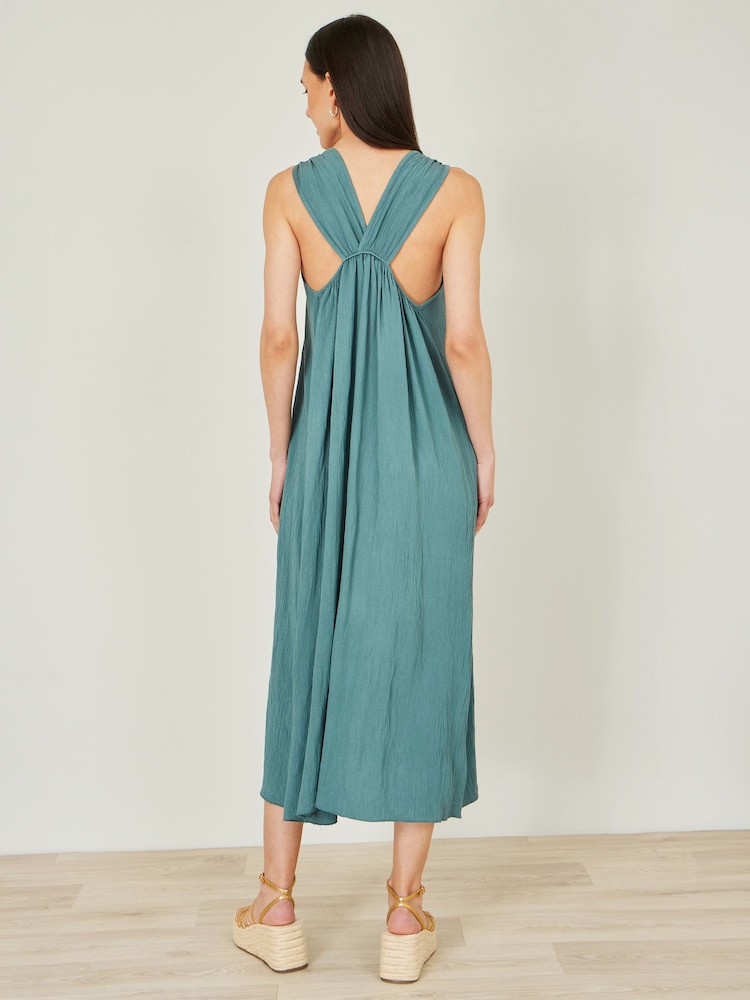 Buy Yumi Green Viscose Maxi Beach Dress from Next USA
