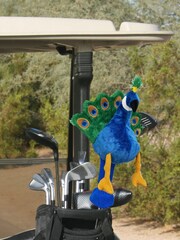 Fast Fold Blue Peacock Golf Cover - Image 2 of 2