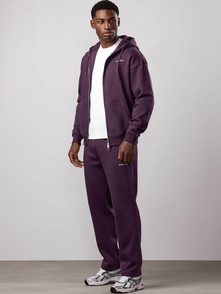 Violetinė - Gym King Fundamental Fleece Linear Straight Leg Joggers - 1 paveikslėlis iš 4