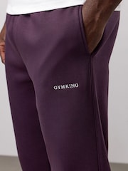Violetinė - Gym King Fundamental Fleece Linear Straight Leg Joggers - 4 paveikslėlis iš 4