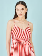 Yumi Red Stripe Midi Sun Dress - Image 3 of 5