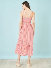 Yumi Red Stripe Midi Sun Dress - Image 4 of 5