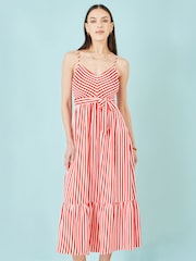 Yumi Red Stripe Midi Sun Dress - Image 5 of 5